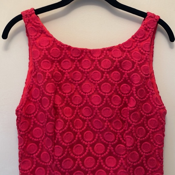 Bebe Fuschia Lace Embroidered Dress Small EUC - Picture 4 of 9